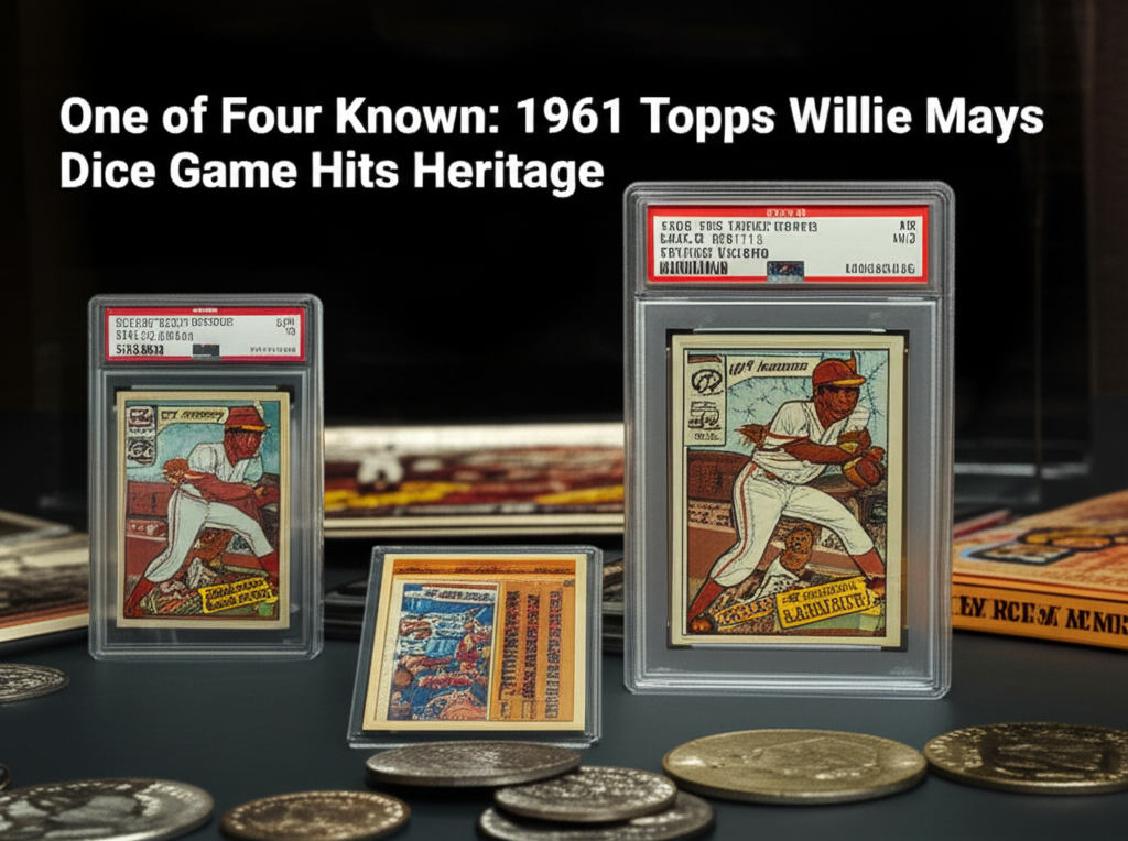 One of Four Known: 1961 Topps Willie Mays Dice Game Hits Heritage