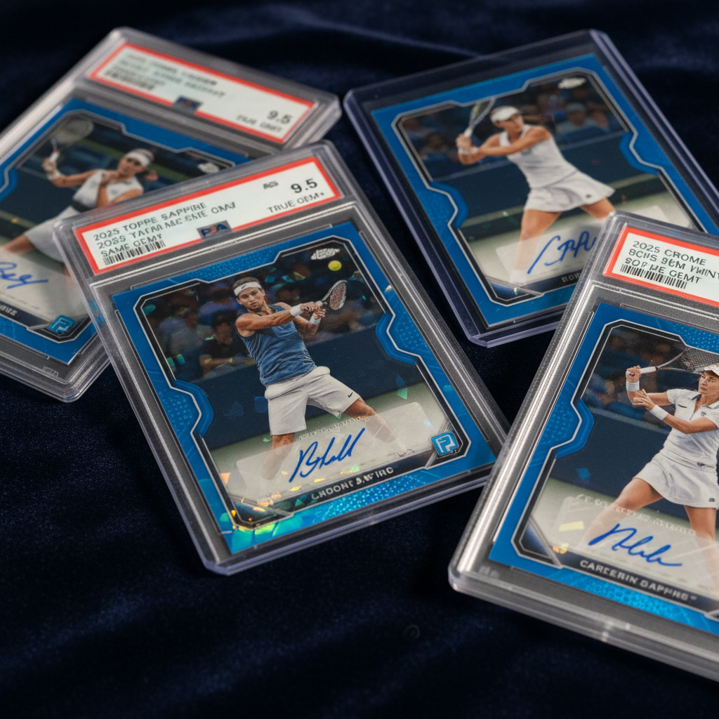 2025 Topps Chrome Sapphire Tennis Checklist and Box Details