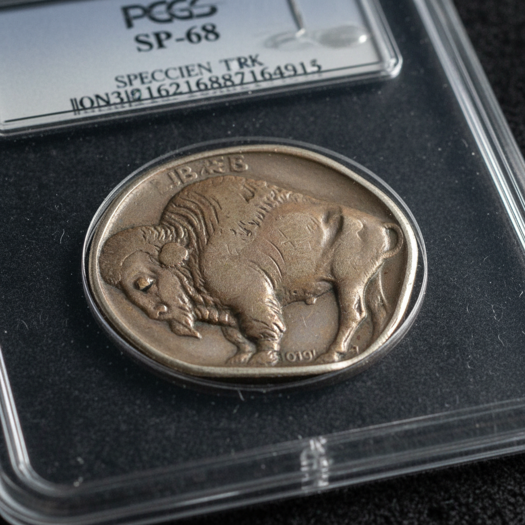 PCGS Certifies Second-Finest Buffalo Nickel on Dime Planchet