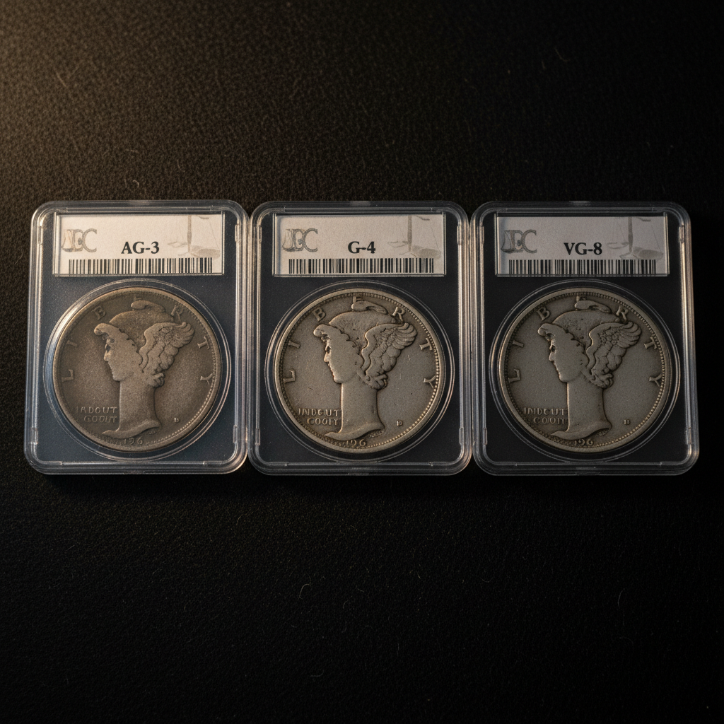 1916-D Mercury Dime: Grading the Key Date from AG3 to VG8