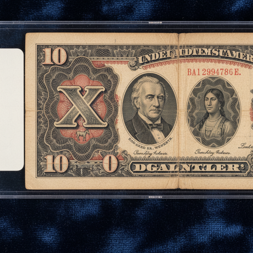 1869 $10 Rainbow Jackass Note: America's Most Colorful Bill