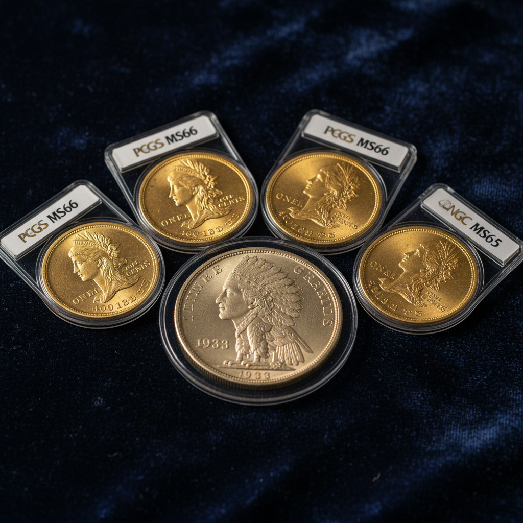 Heritage CSNS Auction: Four Gold Stellas and a 1933 Indian Eagle