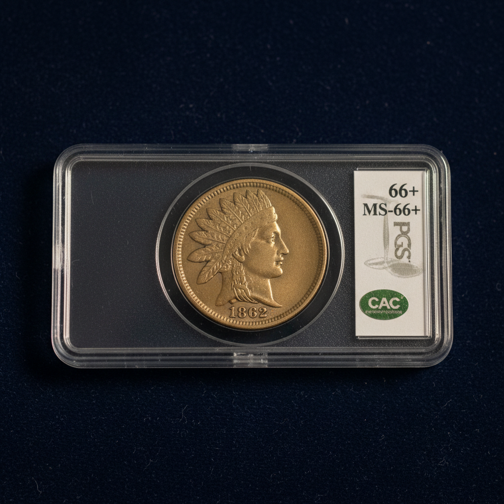 Civil War Cent: PCGS MS-66+ CAC 1862 Indian Head Hits GreatCollections