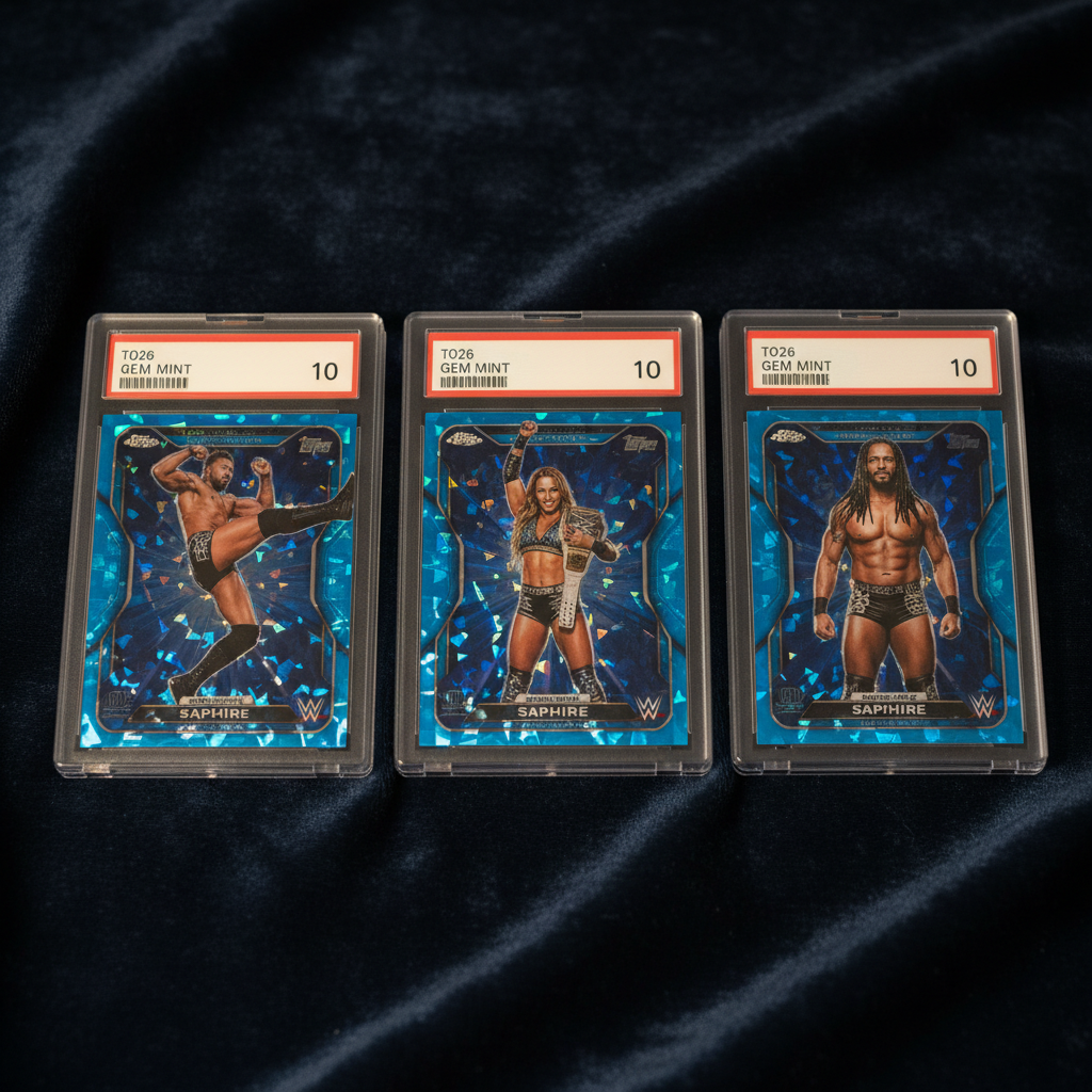 2026 Topps Chrome Sapphire WWE Brings Blue Refractors to Pro Wrestling