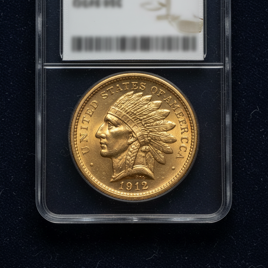 1912 Indian Head Quarter Eagle Proof: 197 Struck, One Date