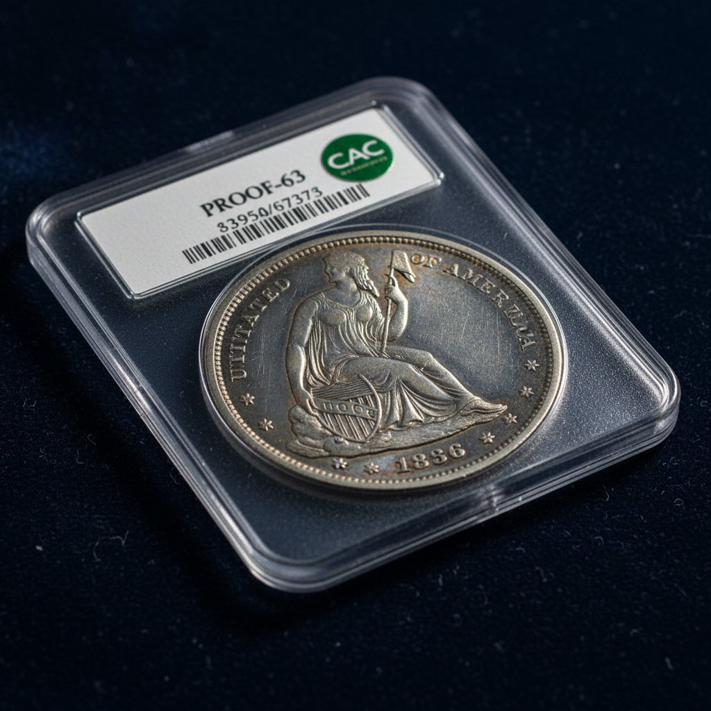1836 Gobrecht Silver Dollar Proof-63 CAC Hits GreatCollections