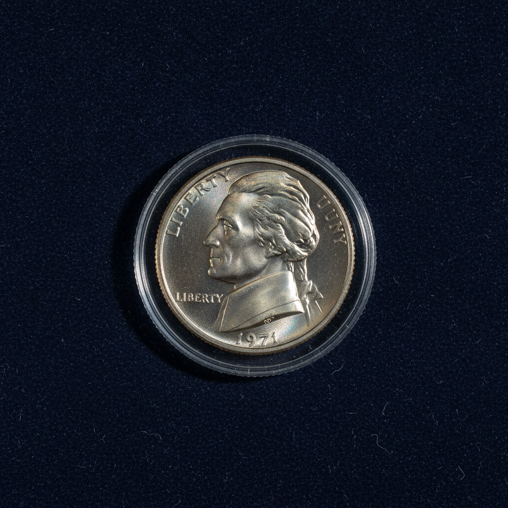 1971 No-S Proof Jefferson Nickel: 1,655 Known, One Series